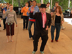 Leading the Shim Sham at The Festival in Wyalusing- October 2009